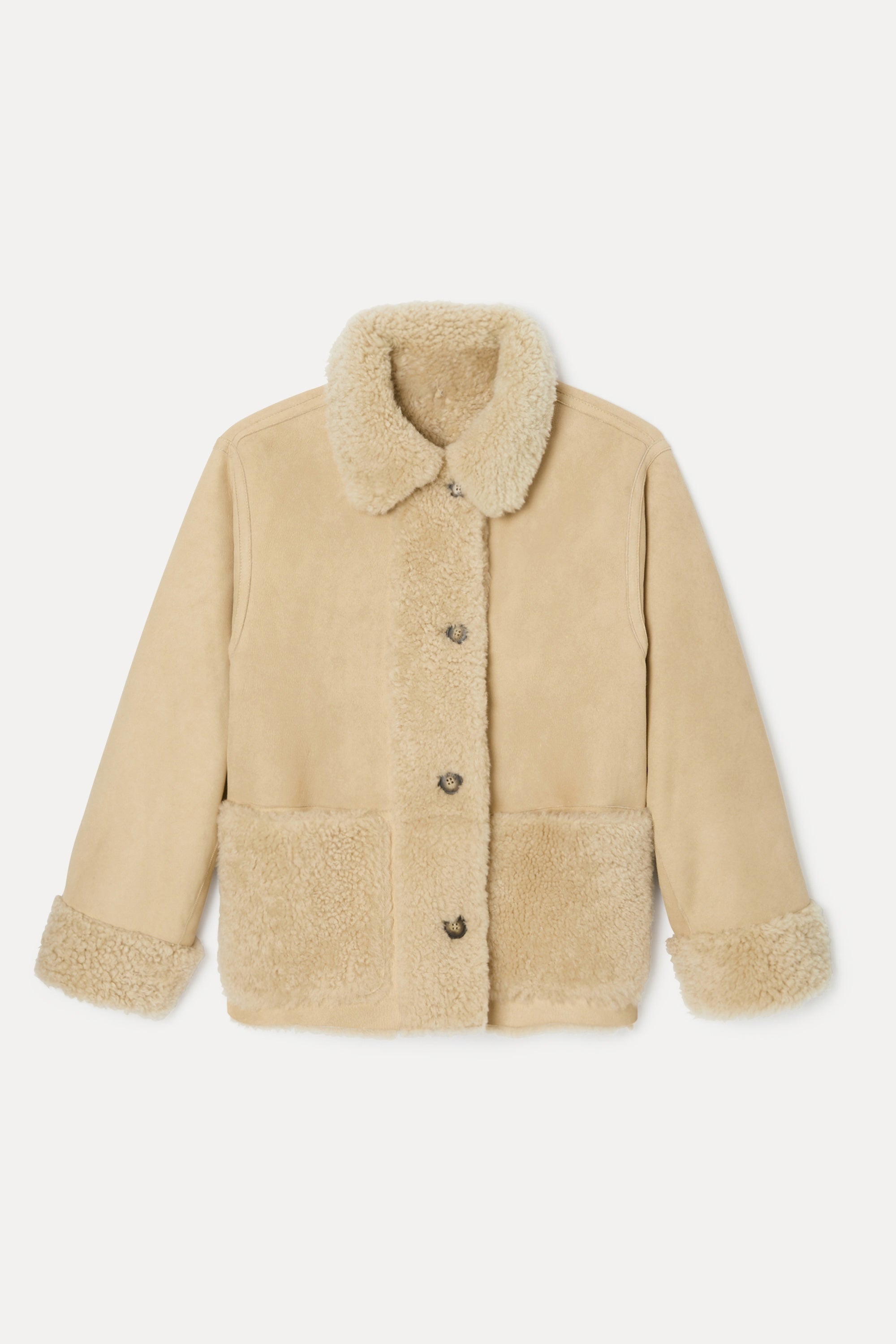 Peau lainée en cuir Julia