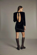 Robe en velours noir Alma