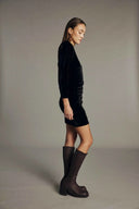 Robe en velours noir Alma