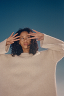 Pull oversized écru Nina