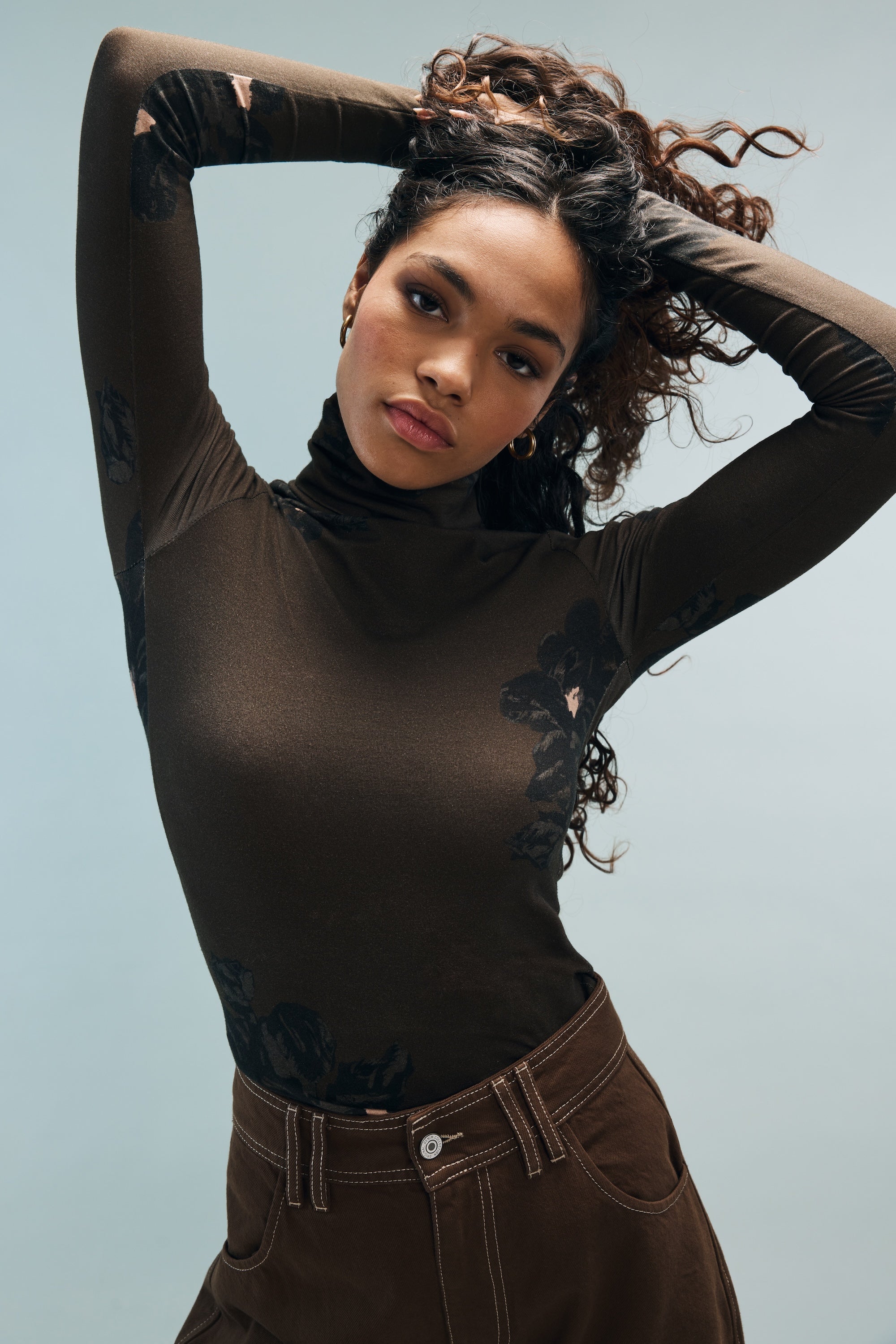 Col roulé imprimé Malo