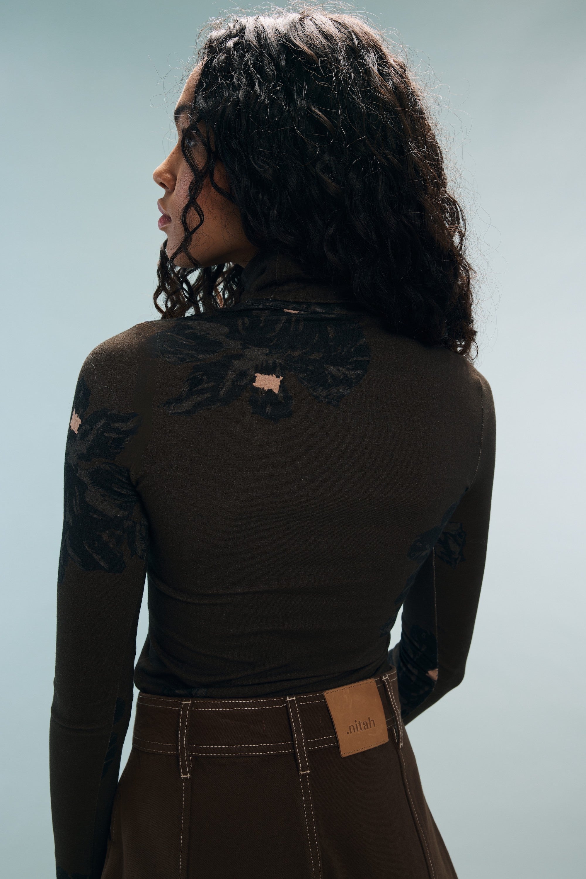 Col roulé imprimé Malo