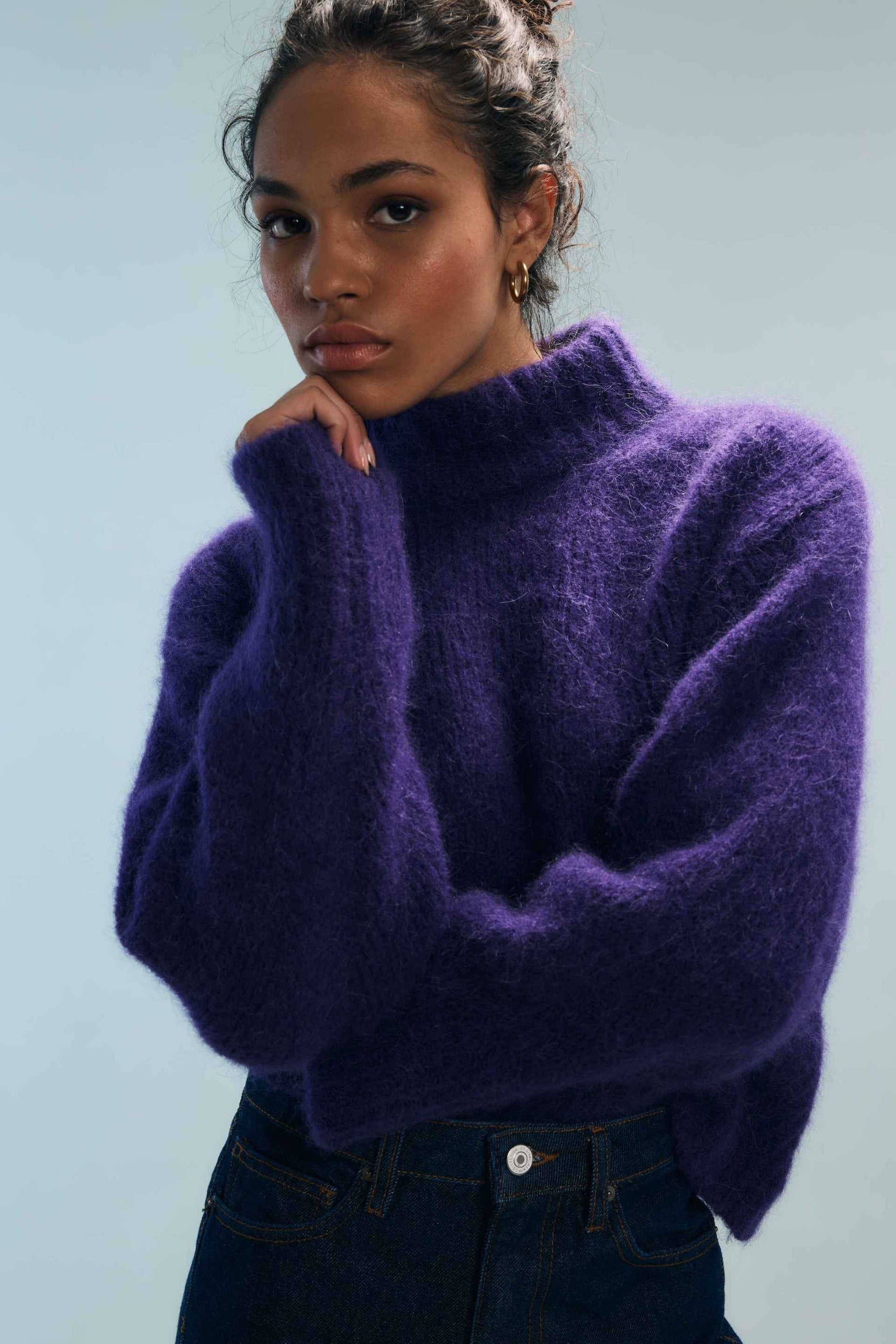 Pull Golf Femme Sunice Megan – Violet Stretch Léger 1/4 Zip Taille M Occasion