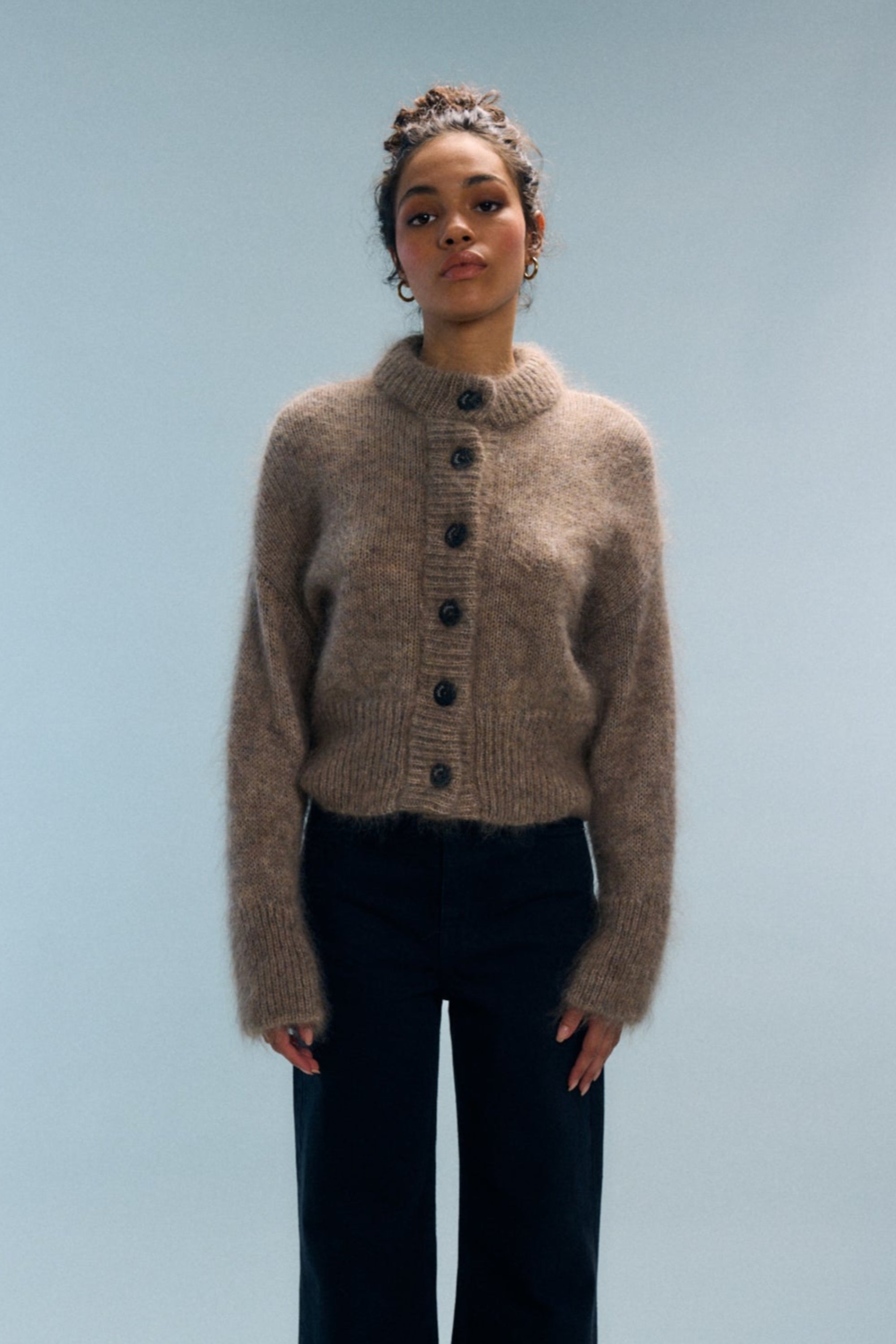 Gilet marron chiné Marly