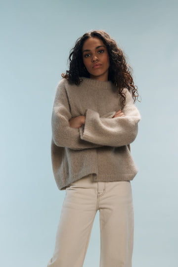 Pull marron chiné Nina