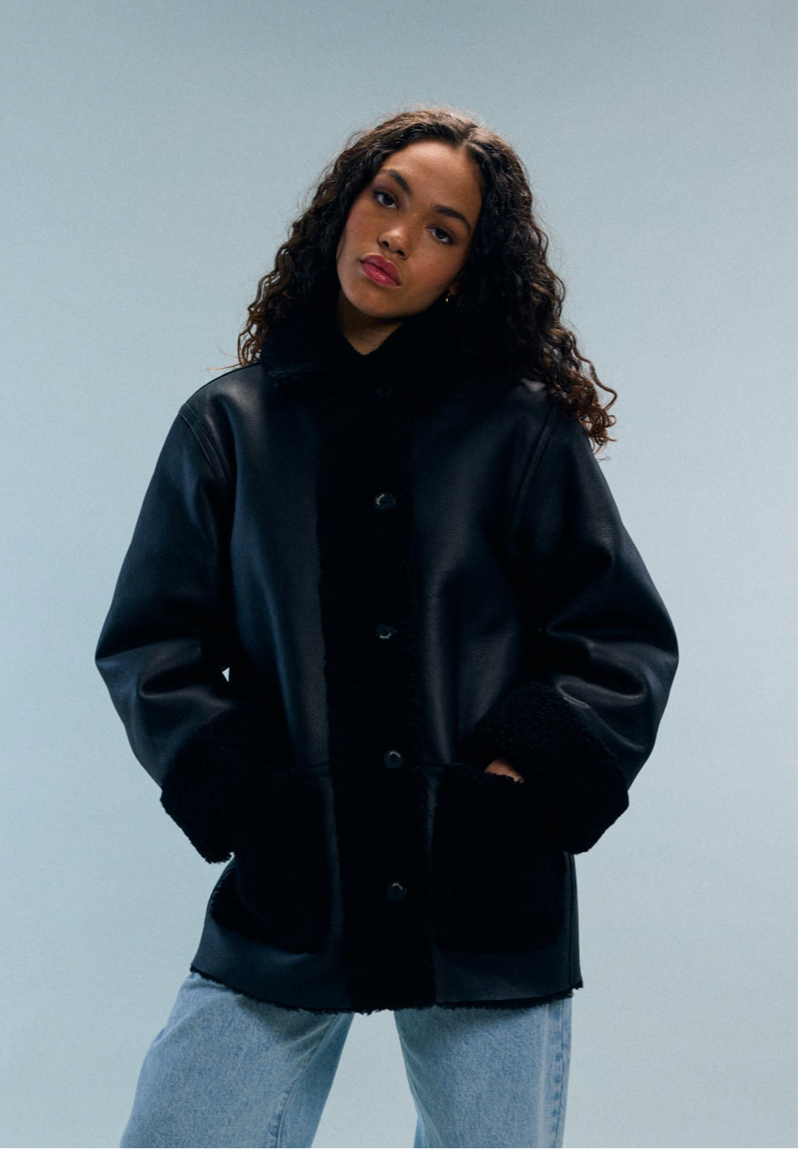 Peau lainée noire Julien