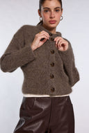Gilet marron chiné Marly