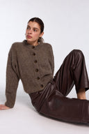 Gilet marron chiné Marly