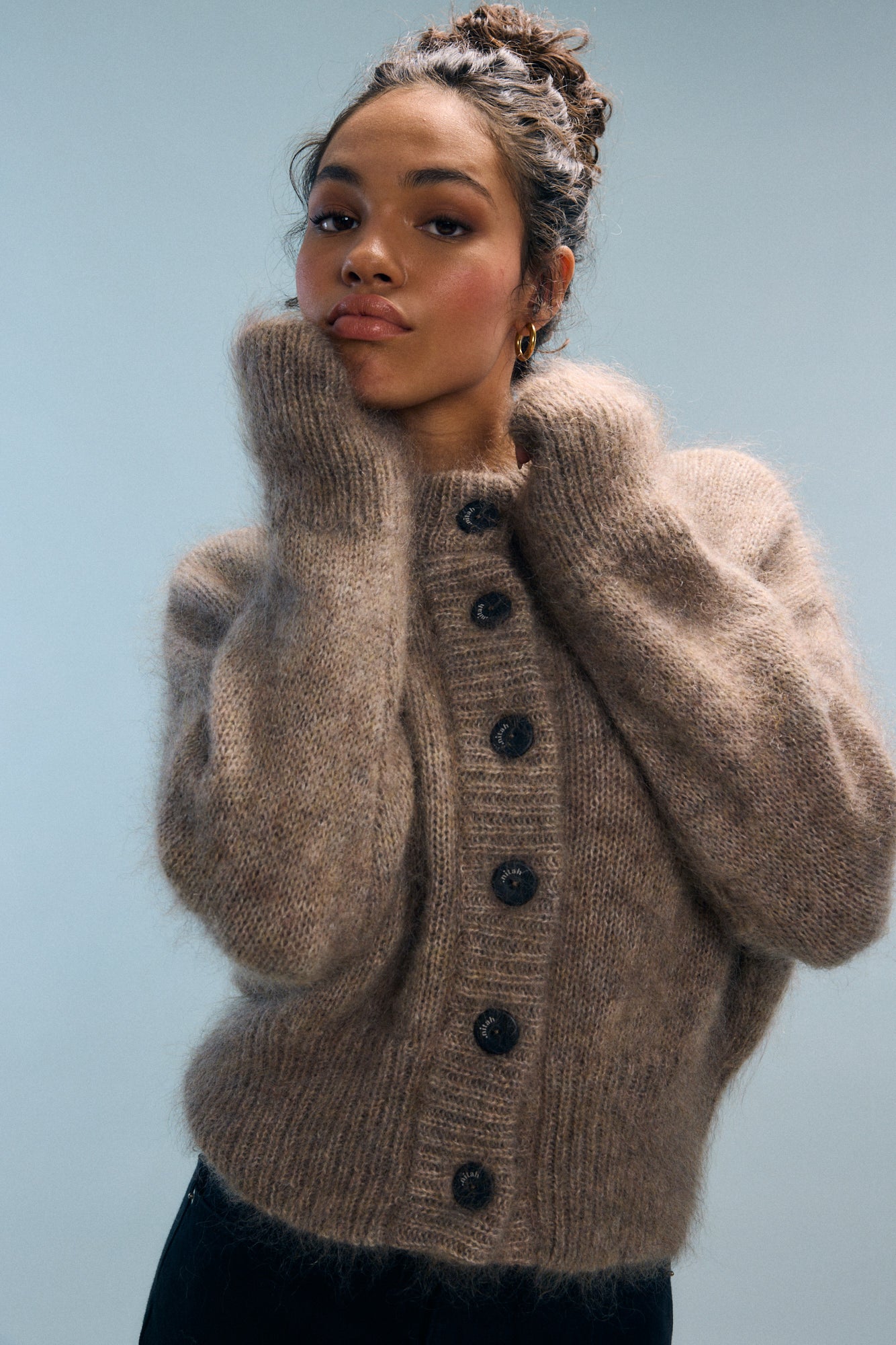 Gilet marron chiné Marly