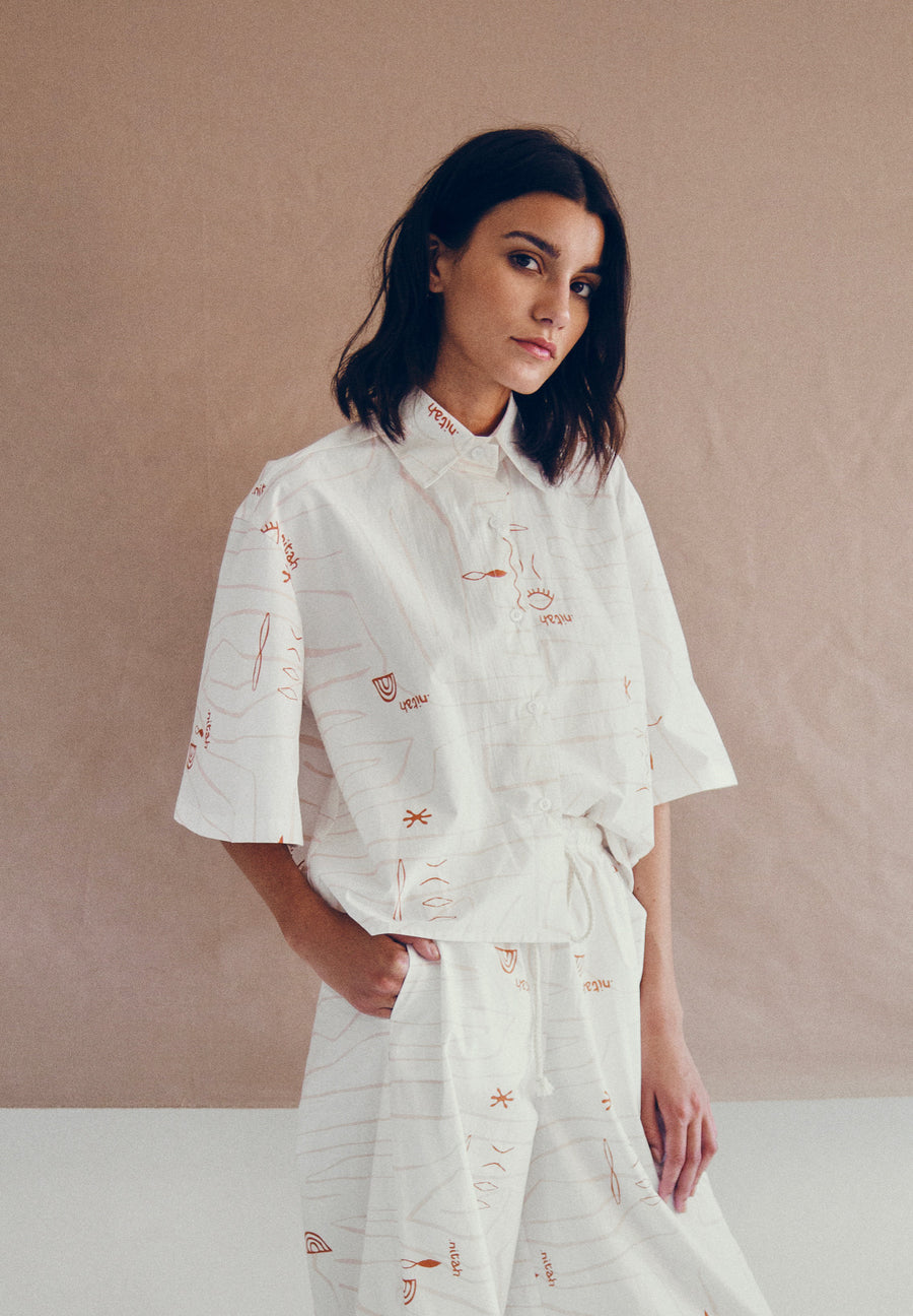 Chemise en coton imprimée Elisa