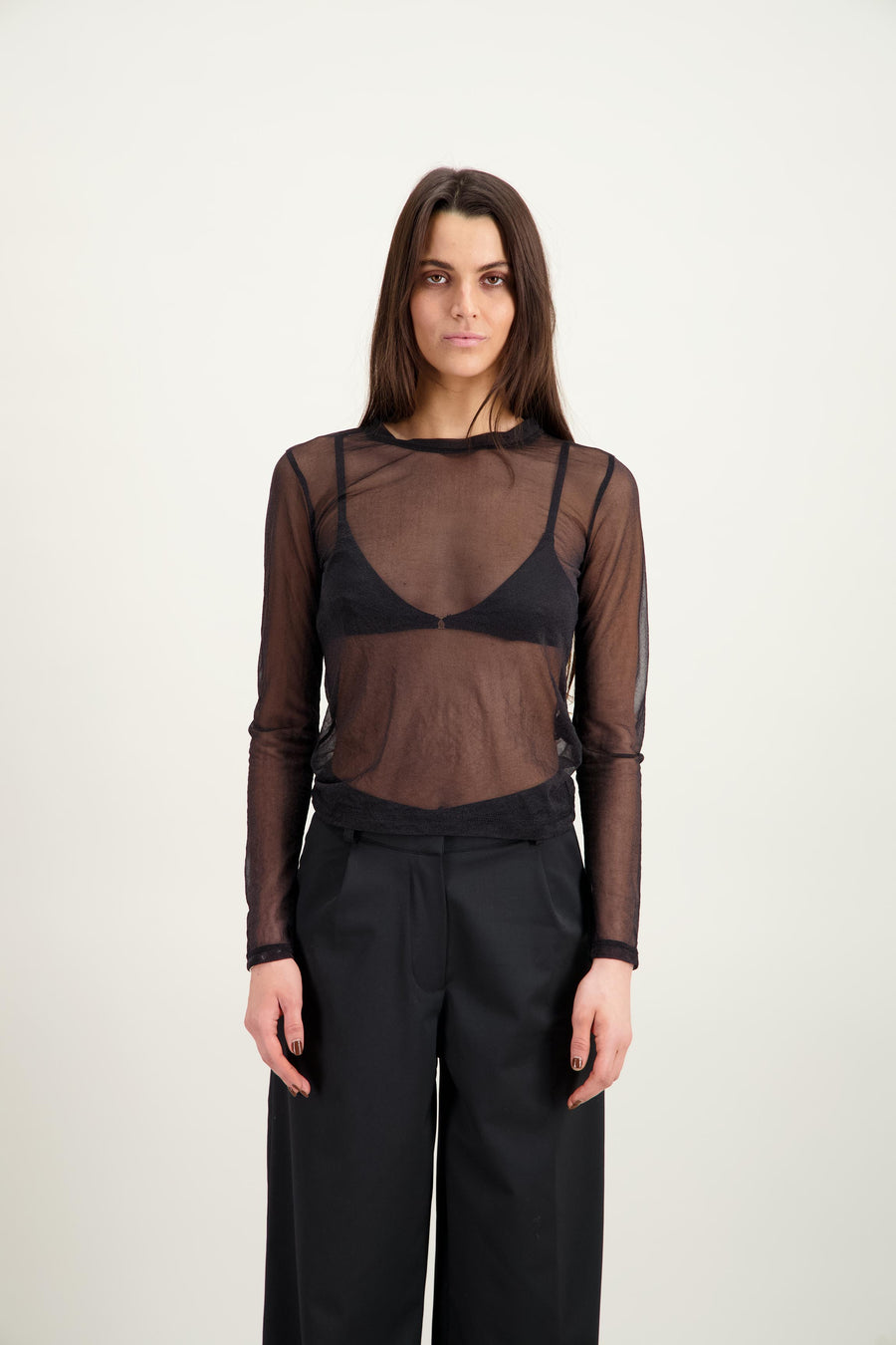Top manches longues transparent Nabil