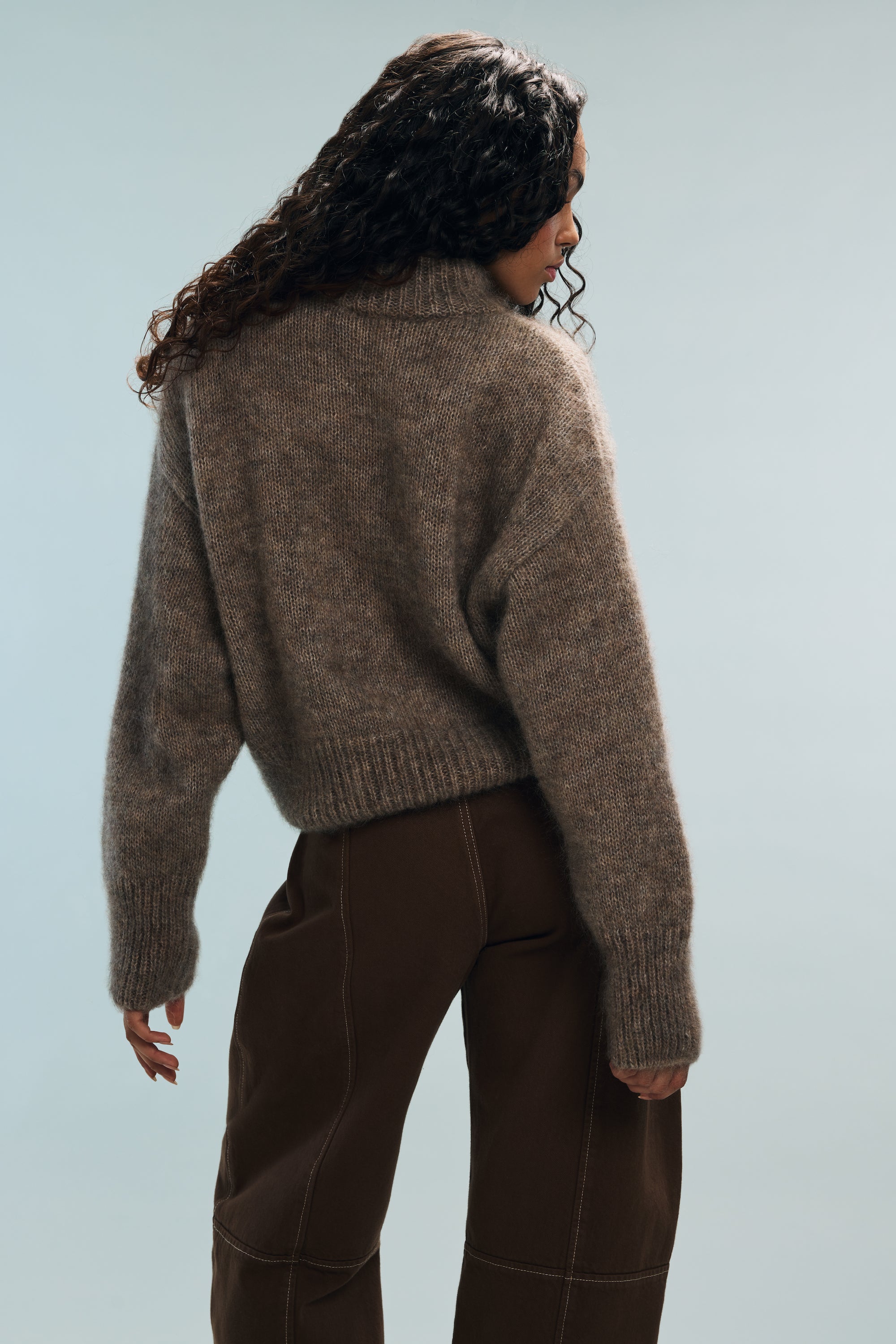 Pull marron chiné Marc