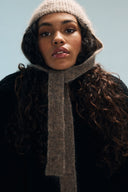 Cagoule-écharpe marron chiné Maya