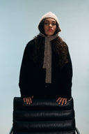 Cagoule-écharpe marron chiné Maya