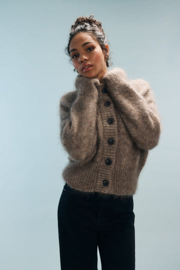 Gilet marron chiné Marly
