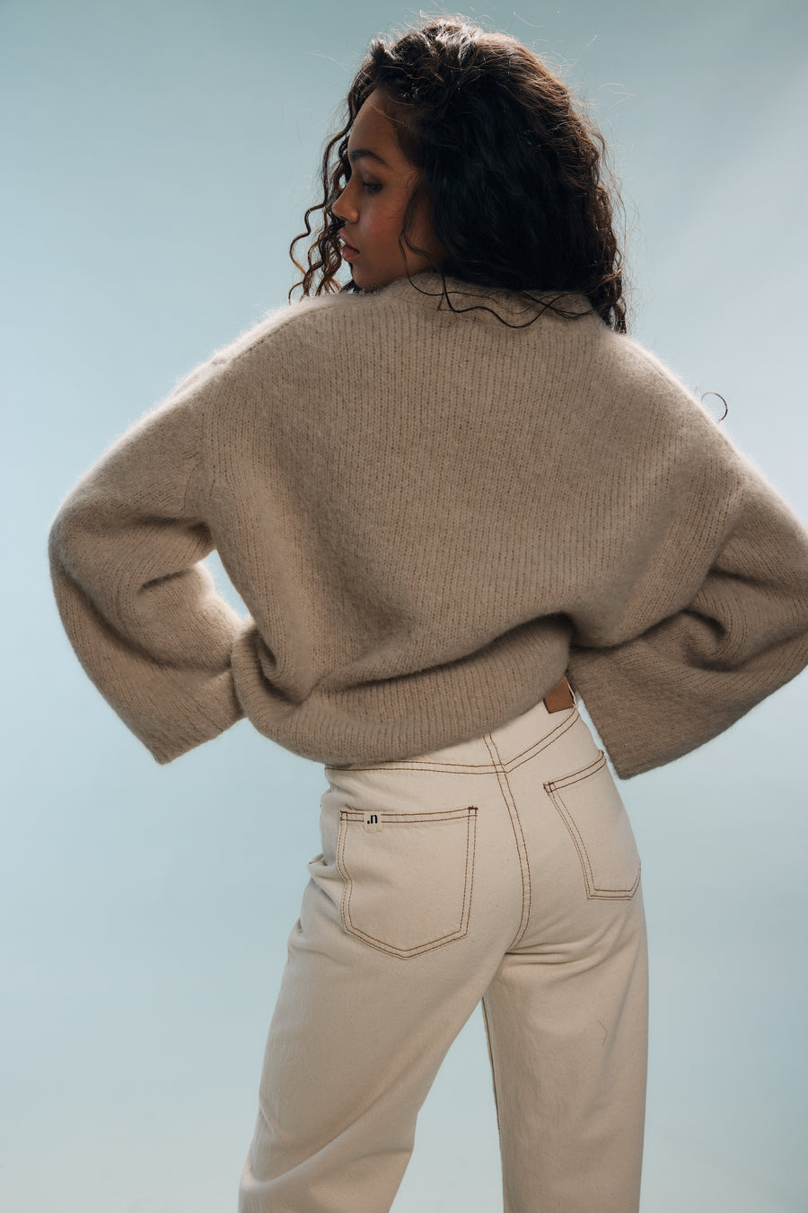 Pull maron chiné Nina