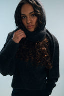 Capuche-écharpe gris foncé Jina