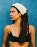 Bandana en maille finition main Lina écru