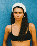 Bandana en maille finition main Lina écru