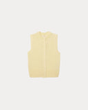 Cardigan sans manches jaune beurre Armelle