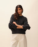 Pull dos-nu gris Nour