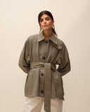 Trench à carreaux Elio