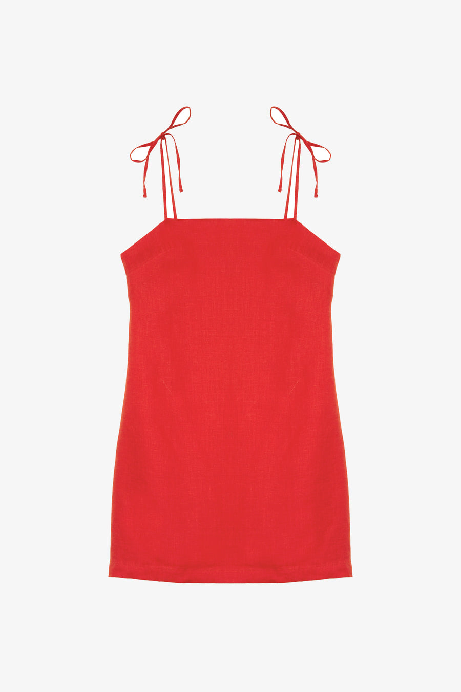 Robe en lin Margaux rouge
