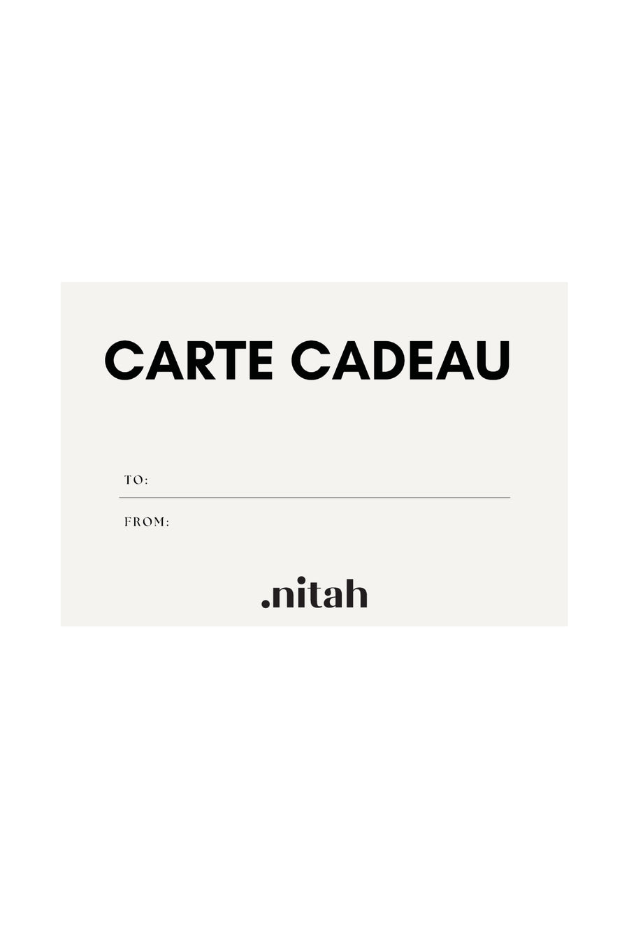 Carte cadeau Nitah