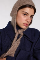 Cagoule-écharpe marron chiné Maya