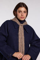 Cagoule-écharpe marron chiné Maya
