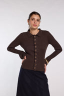 Cardigan en laine marron Molly