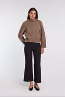 Pull fait en France marron chiné Marcel
