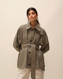 Trench à carreaux Elio