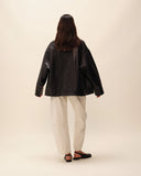 Veste en cuir noir Martin