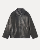 Veste en cuir noir Martin