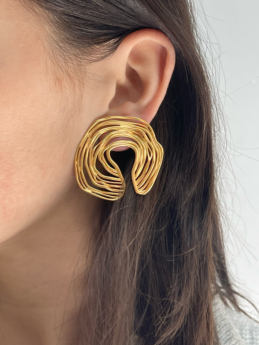 Boucles d'oreilles plaqué or ZOA