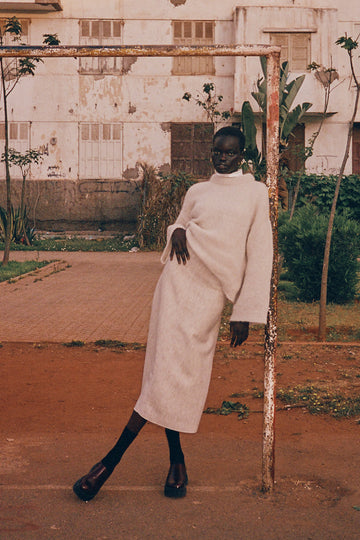 Jupe longue en laine Jihane