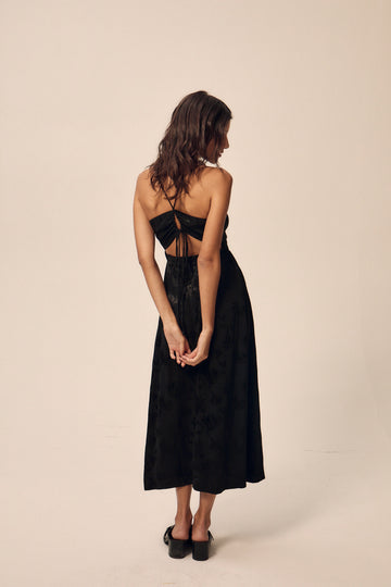 Robe Anita en jacquard noir