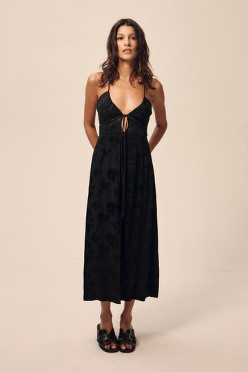 Robe Anita en jacquard noir
