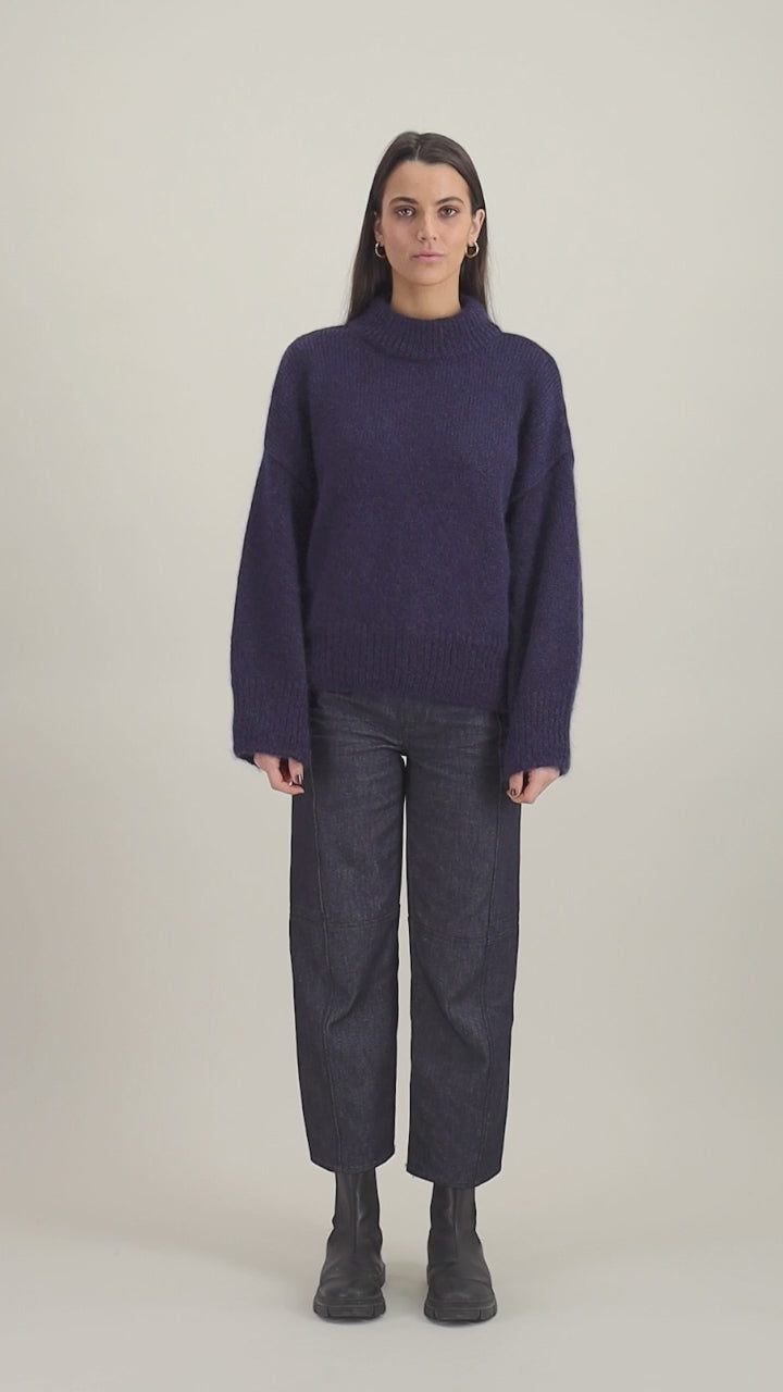 Pull oversized en mohair Marcia Marine