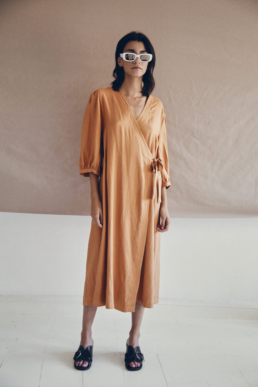 Robe longue cache-coeur Ansar