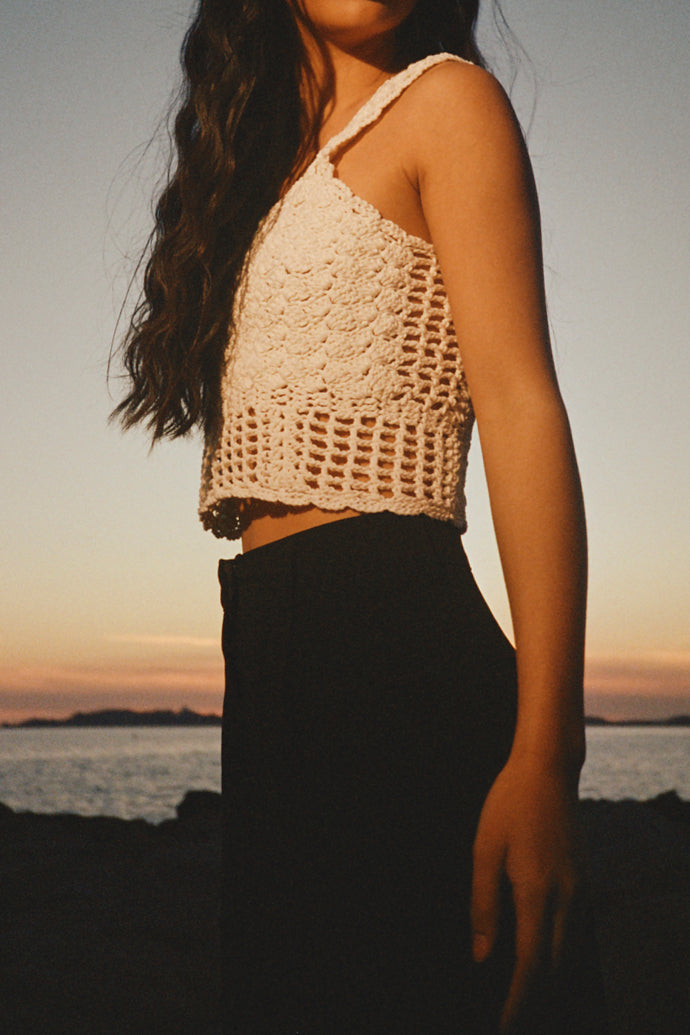 Top crochet ALBA écru